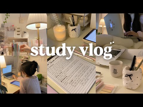 STUDY VLOG | night rountine, studying productive, editing vlog, motivation ˚ ༘୨ৎ