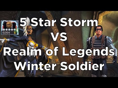 5 Star Storm VS Realm of Legends Winter Soldier (No Perfect Block) - Marvel Contest of Champions