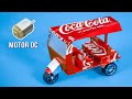 How To Make A Tuk Tuk With Car Tweezers And DC Motor From Cans