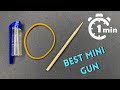 How To Make Gun With Pen Cap And Rubber Band Make Mini Gun At Home DIY Project And Craft Idea
