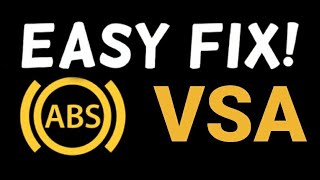How to Fix & Reset ABS & VSA Warning Lights Stays On or Flashing Without a Scanner
