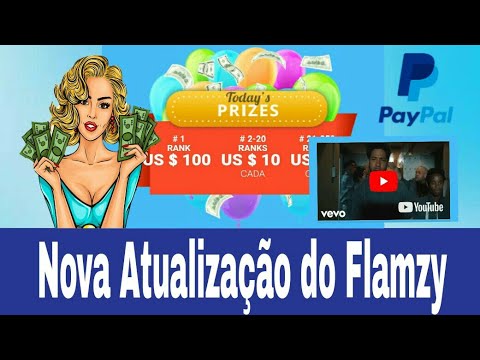 ATUALIZOU!! Flamzy Ganhe Dinheiro no Paypal Assistindo Vídeos e Respondendo Quiz