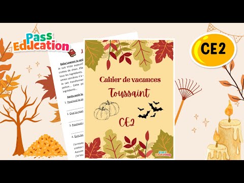 Fêtes de la Toussaint : Cahier de vacances gratuit niveau CE2