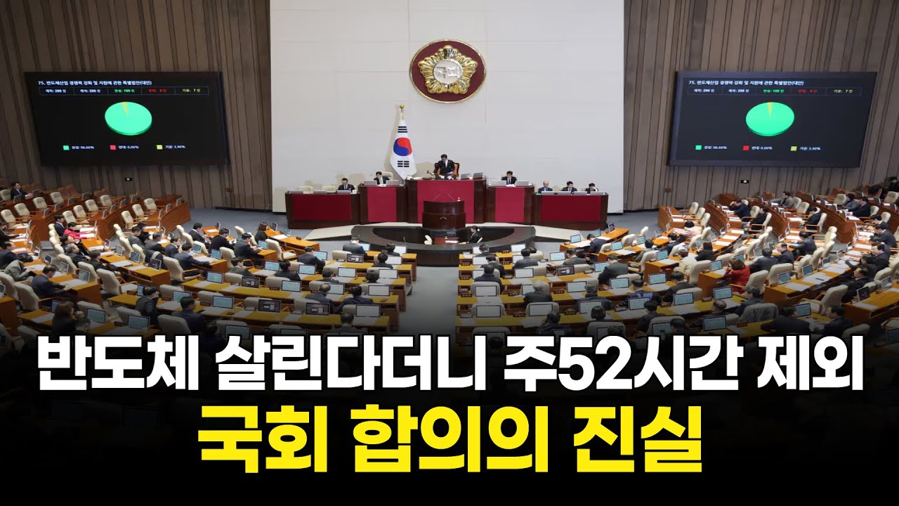 반도체특별법 통과…그런데 ‘주52시간’ 빠졌다? 산업계 발칵