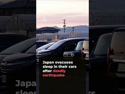 Families sleep in cars after homes destroyed in Japan earthquake | AJ #shorts