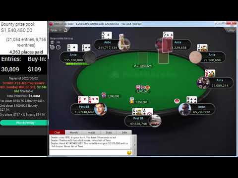 PokerStars SCOOP-121-M: $109 NLHE 8-Max, Progressive KO, Sunday Million SE May 31, 2020 "snake8484"