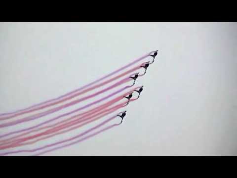 J-10A Fighter Jets of August 1st aerobatic demonstration team of PLA-AF at LIMA 15 Final Day