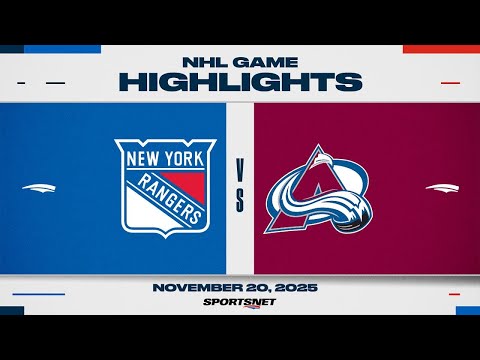 NHL Highlights | Rangers vs. Avalanche - November 20, 2025