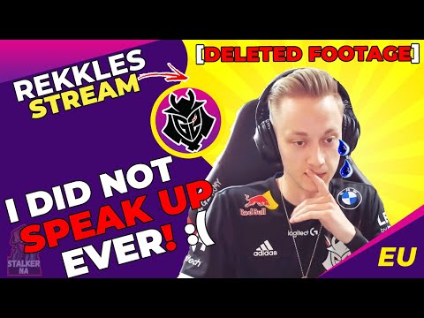 G2 Rekkles - My Biggest PROBLEM Spring Split Was That I Did NOT Speak Up Ever!