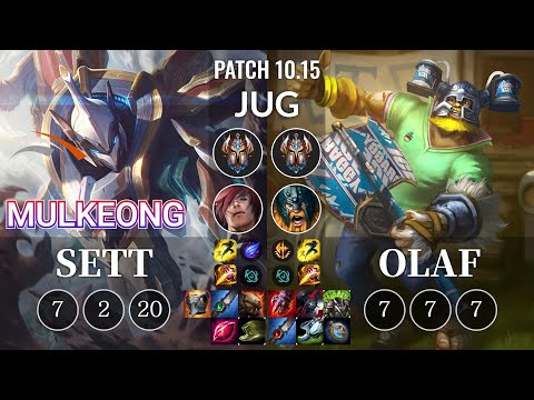 HLE Mulkeong Sett vs Olaf Jungle - KR Patch 10.15