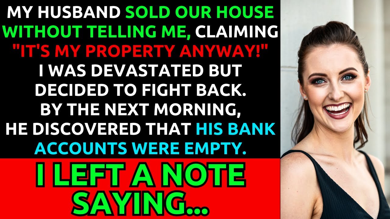 Husband Sold Our House Behind My Back, Claiming It's His Property - But I Had Other Plans