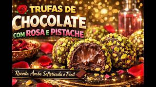 Trufa de Chocolate com Rosa e Pistache | Receita Árabe Sofisticada