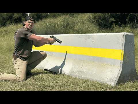 Can a Concrete Highway Barrier Stop a 50 Cal Sniper Rifle?
