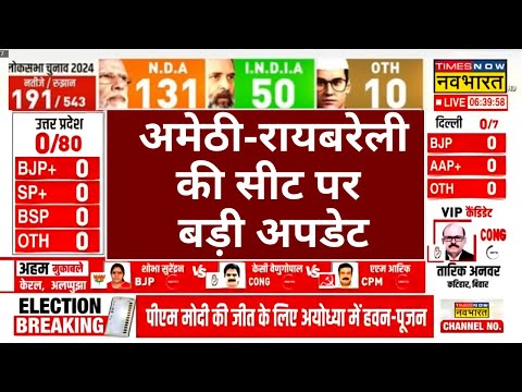 Election Results Breaking News Updates Live: Amethi | Raebareli | PM Modi | Rahul | NDA | INDI