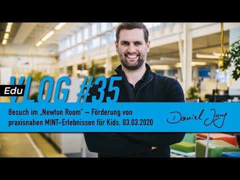 Zu Besuch im "Newton Room" zur Förderung von praxisnahen MINT-Erlebnissen für Kids | EduVlog #35