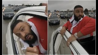 DJ Khaled Takes Top Off Maybach In Middle Of Traffic After Song w Future Goes Plantinum
