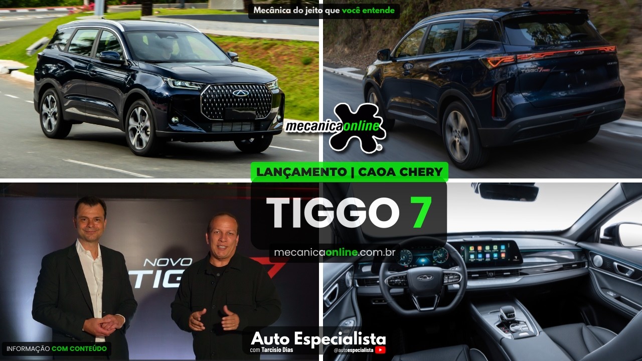 Novo CAOA Chery Tiggo 7 2027 - R$ 139.990, na versão Sport e R$ 169.990 na versão PRO.