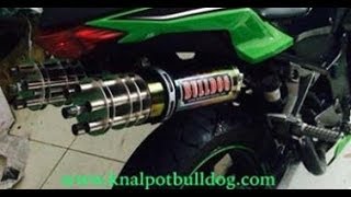 Kawasaki ninja 250 fi suara knalpot bulldog double