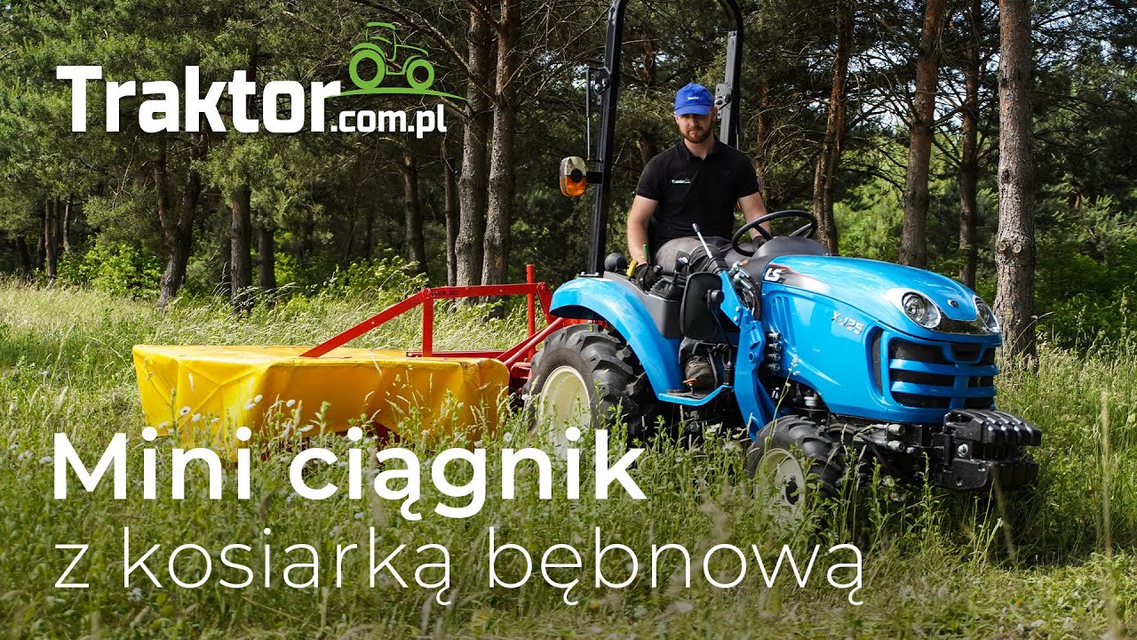 Mini ciągnik z kosiarką bębnową - LS Tractor XJ 25 + kosiarka bębnowa Lisicki :: Traktor.com.pl