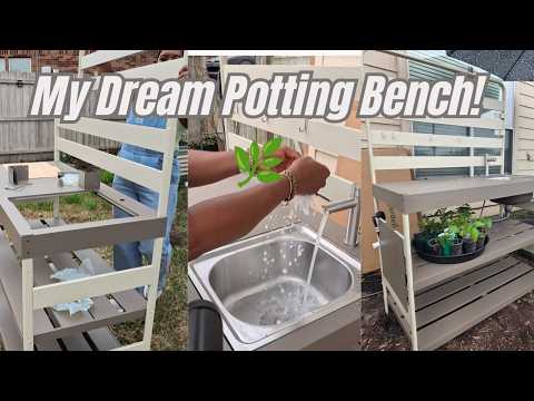 Garden Vlog | Setting Up My New Potting Bench in Houston (Zone 9B) | VegoGarden