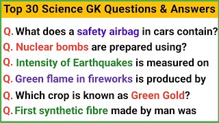 Science GK Questions and Answers | General Science GK Questions | Science GK Quiz -3