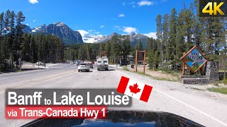 Driving from Banff to Lake Louise through the Canadian Rocky Mountains 🇨🇦