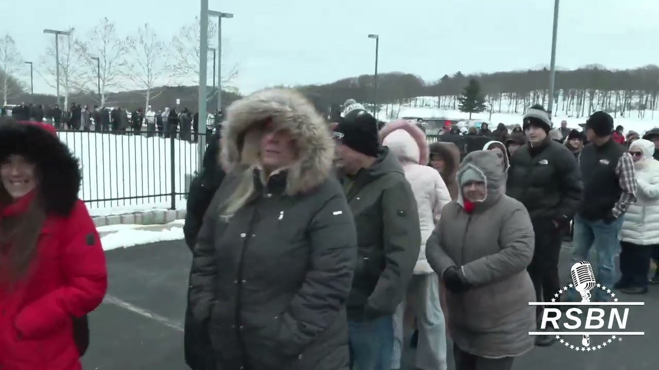 WATCH: Doors open and HUGE CROWD still forming for President Trump's rally in Pocono. - 12/9/2025