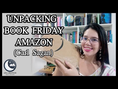 UNPACKING BOOK FRIDAY AMAZON (Carl Sagan) | RAQUEL CAVALCANTE