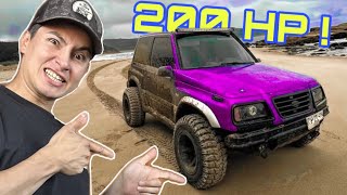 Suzuki Vitara Rugby con un MOTOR 3SGE BEAMS de Toyota Altezza  con 200 HP