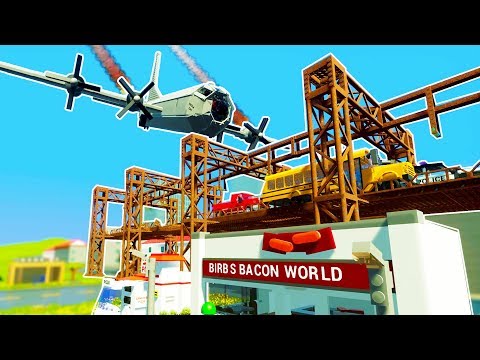 LEGO BOMBER GETS SHOT DOWN AND CRASHES INTO CITY! - Brick Rigs Workshop Creations Gameplay