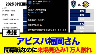 【悲報】アビスパ福岡さん、開幕戦なのに来場見込み1万人割れ