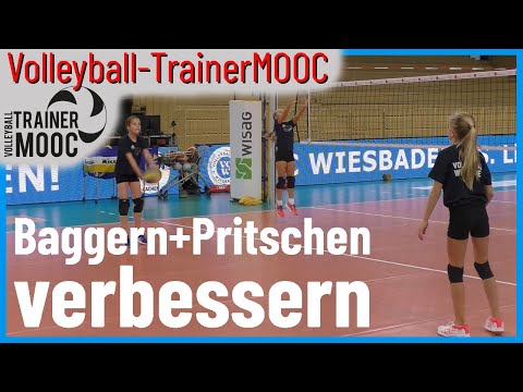 Digging and spiking with a partner; 1st Volleyball Coaches Clinic Wiesbaden; November 10, 2019; 1...