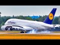 20 MINS LANDINGS TAKEOFFS At Munich Airport 4K Close Up Plane Spotting At MUC Flight Info