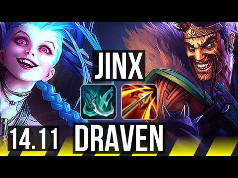 JINX & Leona vs DRAVEN & Hwei (ADC) | 10/2/14, Rank 7 Jinx, Godlike | EUW Challenger | 14.11