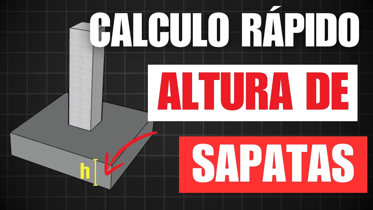 ALTURA de SAPATAS - Altura IDEAL I CÁLCULO RÁPIDO I passo a passo
