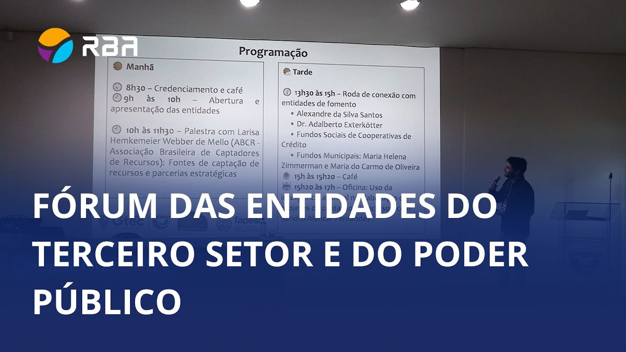 Unidavi sedia 1º Fórum das Entidades do Terceiro Setor e do Poder Público