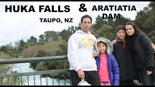 Aratiatia dam & Rapids and Huka Falls near Taupo, New Zealand