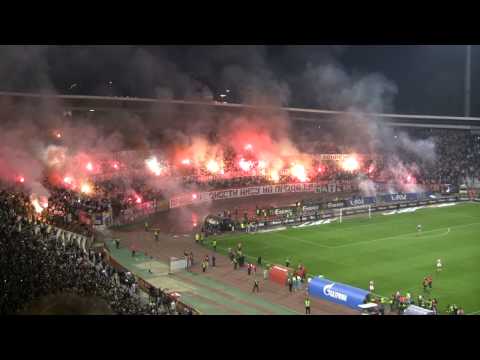 Zvezda - Partizan, 145.derbi sa zapada bakljada + gol!!!!