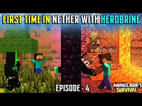Teddy Gaming - 😱GOING TO NETHER WITH HEROBRINE IN MINECRAFT SURVIVAL (#4)