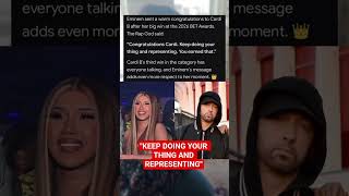 EMINEM CONGRATULATES CARDI B ON HER BET AWARD WIN! #shorts #hiphop #eminem #rap #cardib 
