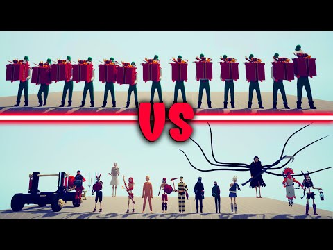 SPOOKY TEAM vs PRESENT ELF TEAM - Totally Accurate Battle Simulator | TABS