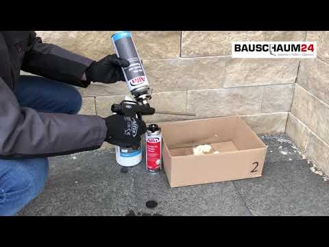 PU-Schaumpistole richtig reinigen Pistolenschaum säubern PU-Schaum entfernen