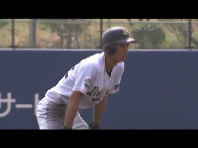 【ファーム】バファローズのルーキー・岡崎が初盗塁を決める!! 2017/5/11 Bs-C(ファーム)