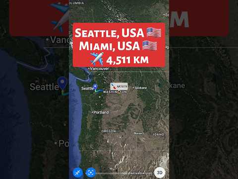 Seattle, USA 🇺🇸 to Miami, USA 🇺🇸 Flight Route ✈️ Timlines AA1819