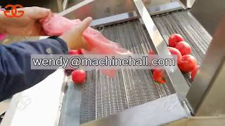 washed fruit vegetable air drying machine video