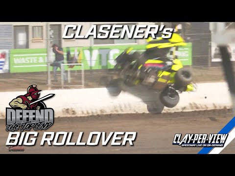 Sprintcars | Tony Clasener Rollover - 12th Aug 2023 | Clay-Per-View