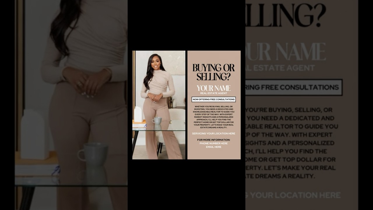 Realtor Flyer | Real Estate Agent | Canva Template | Canva Tutorial