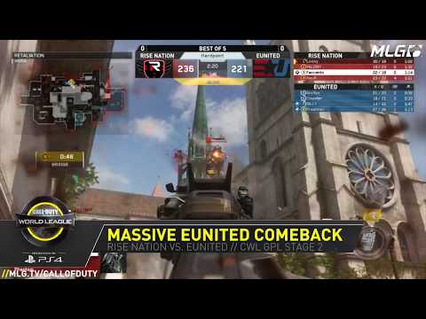 MASSIVE eUnited Comeback vs Rise Nation - CWL Global Pro League - Stage 2 - Group Yellow