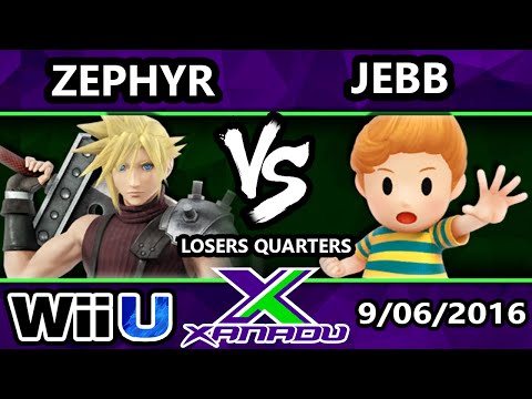 S@X 166 - Jebb (Lucas) Vs. Zephyr (Cloud) SSB4 Losers Quarters - Smash Wii U - Smash 4