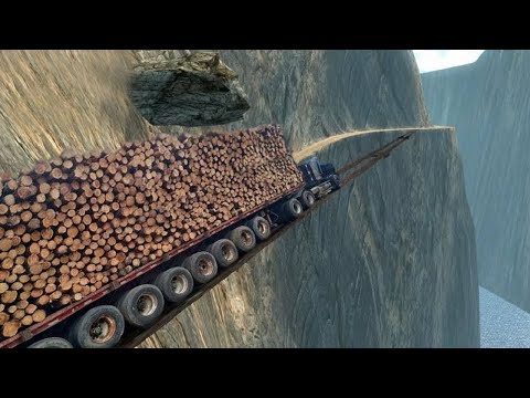 10 Extreme Dangerous Idiots Biggest Logging Truck Operator Skill Heavy Equipment Fastest Machinery